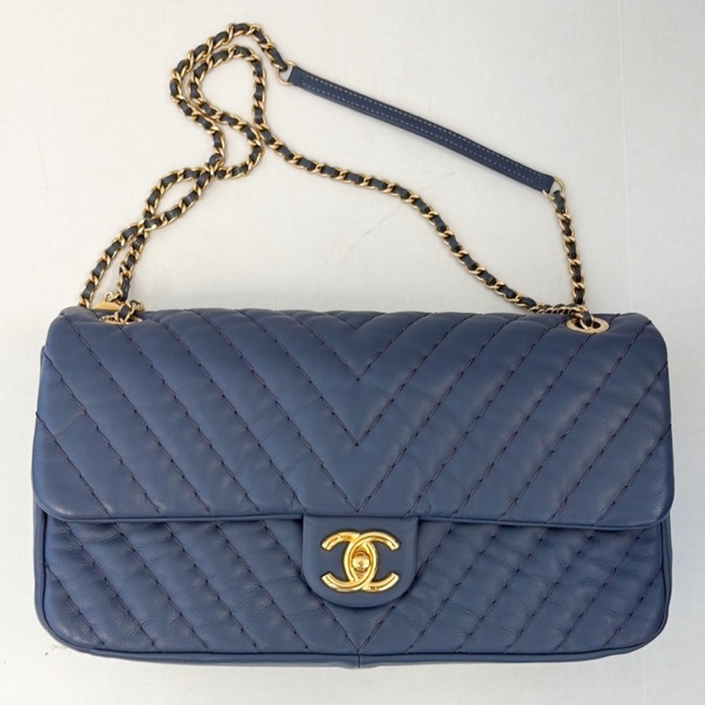 Chanel Vintage Flap Chevron Wild Stich